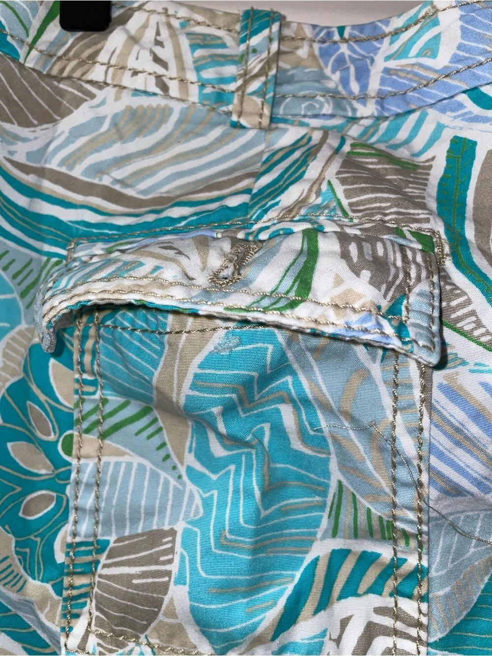 Sigrid Olsen Tropical Floral Capri Pants | Size 4 | 100% Cotton - Picture 7 of 11